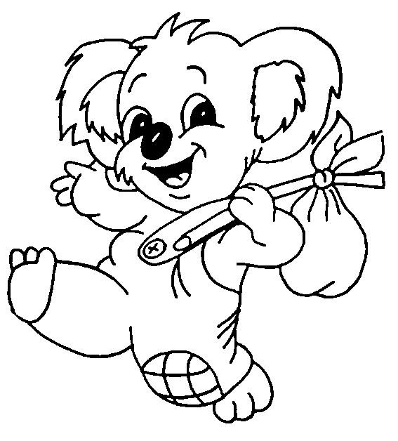 dibujo para colorear koala